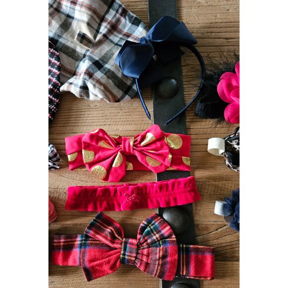 12 piece infant girl headband and baret set - Picture 3 of 5